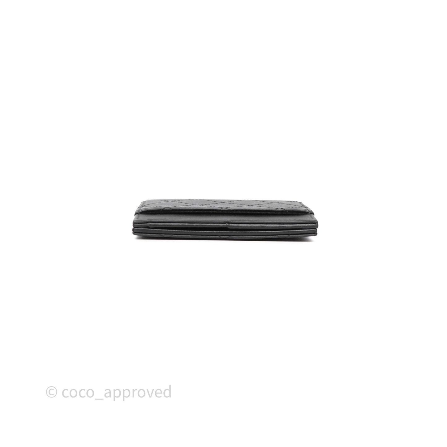 Chanel Card Holder Quilted So Black Calfskin 24P