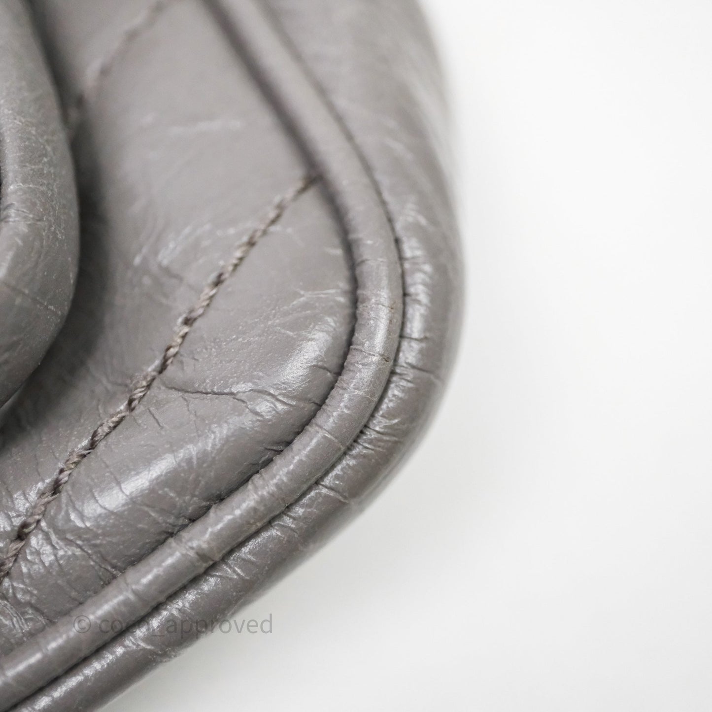 Saint Laurent Medium Niki Chain Bag Crinkled Calfskin Grey