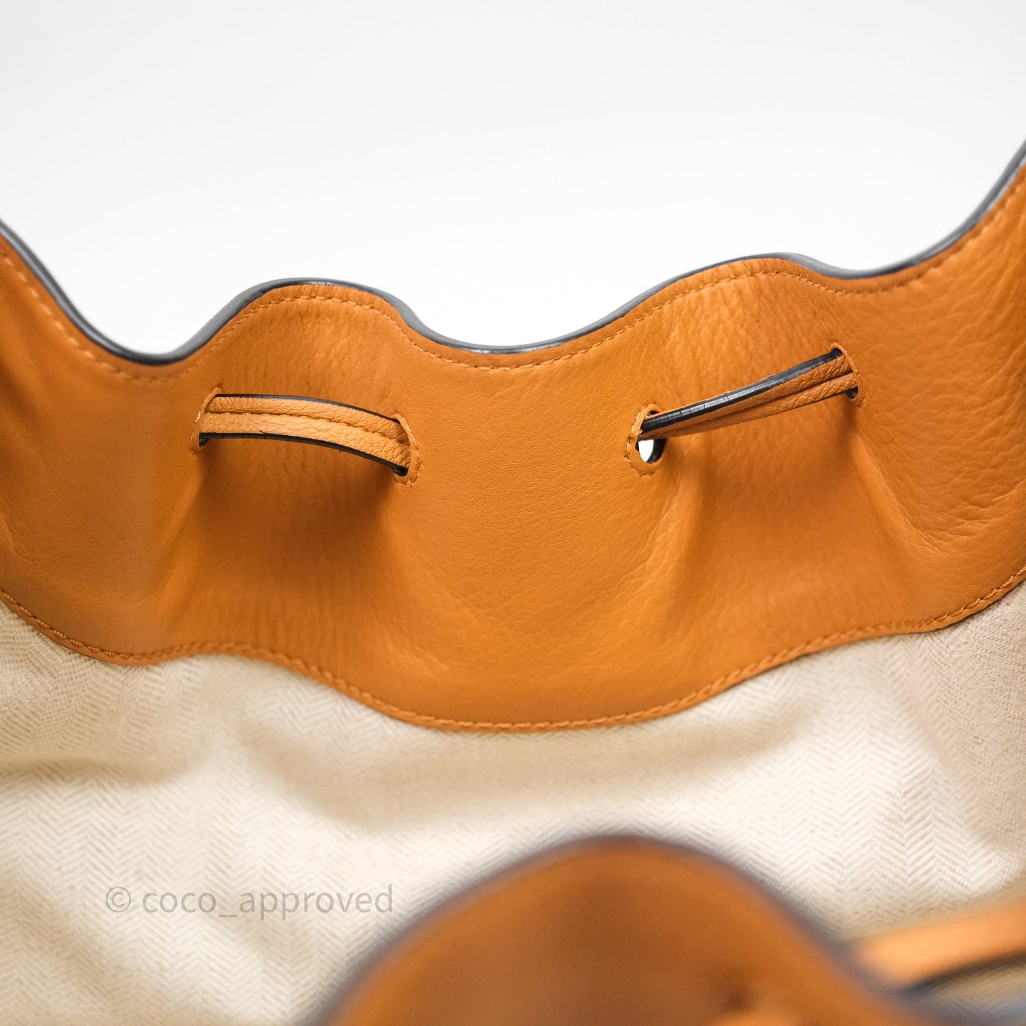 Loewe Small Hammock Drawstring Light Caramel Calfskin