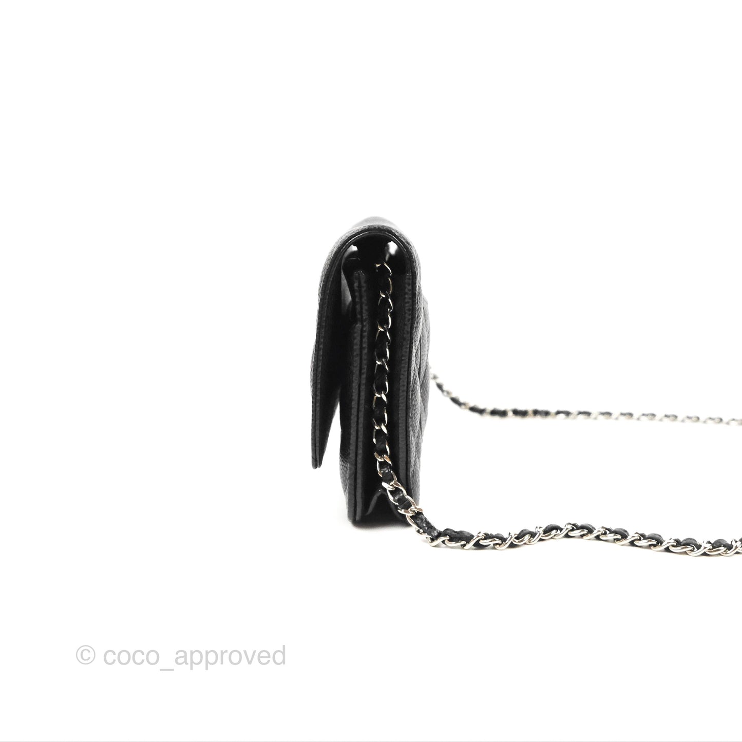 Chanel Quilted WOC Black Caviar Silver Hardware