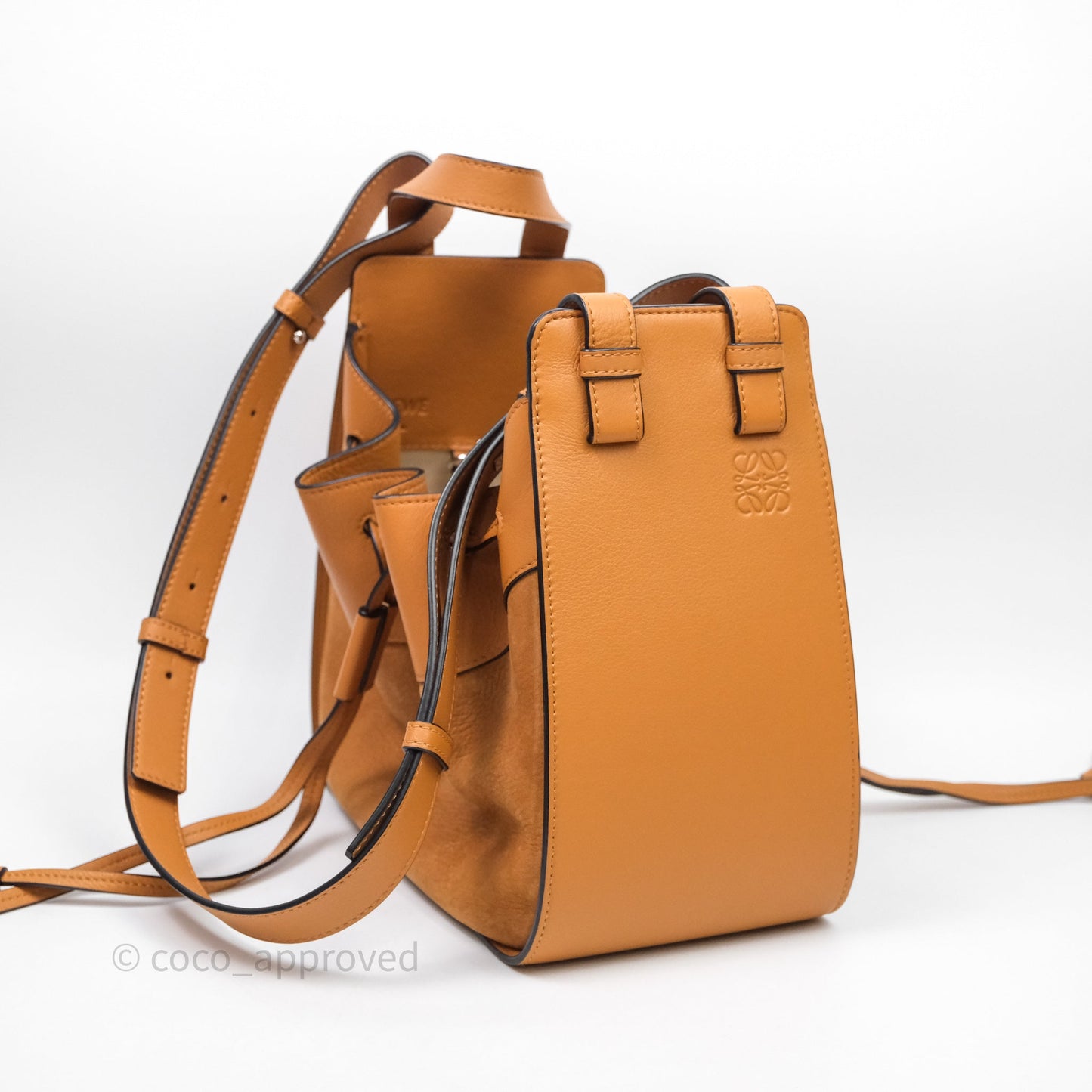 Loewe Small Hammock Drawstring Light Caramel Calfskin