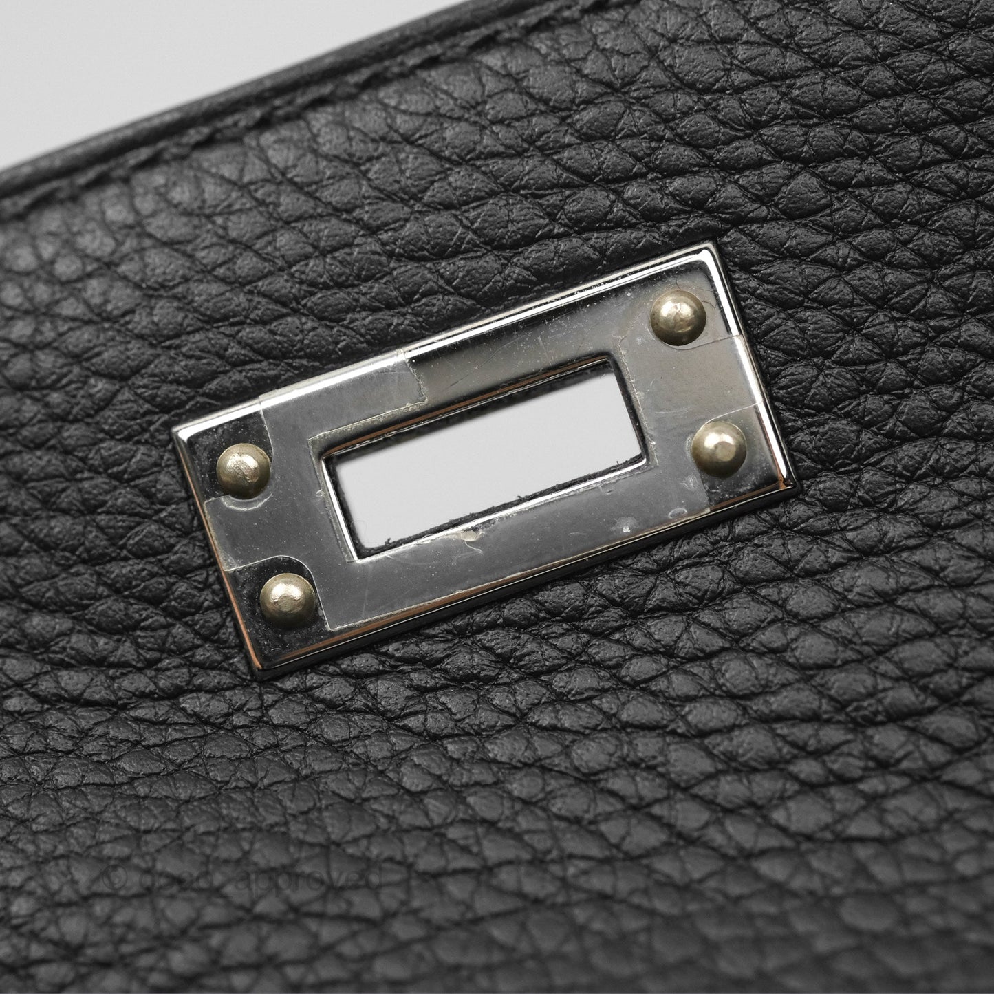 Hermès Retourne Kelly 25 Black Togo Palladium Hardware