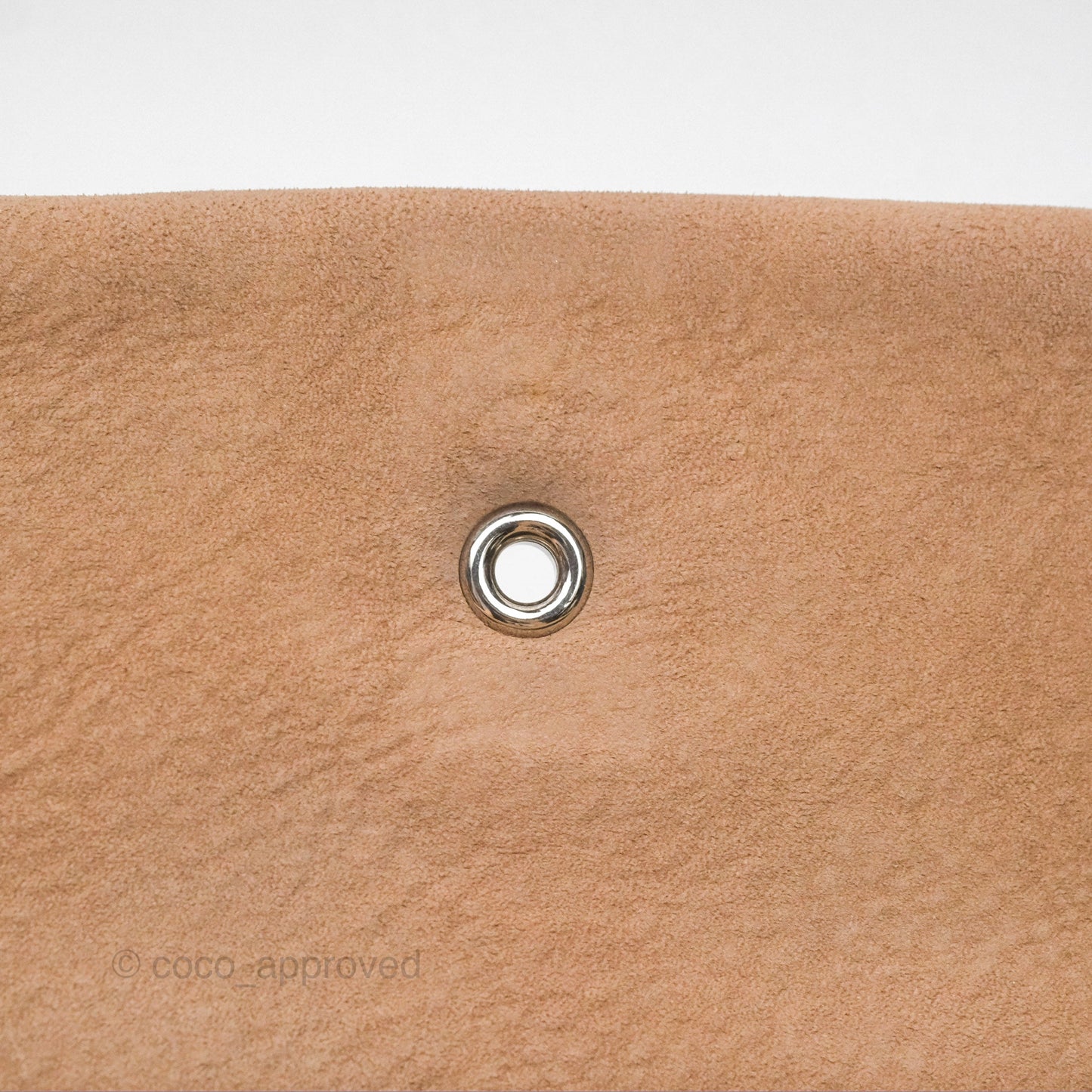 Chanel Double Stitch Hamptons Clutch With Chain Beige Washed Calfskin