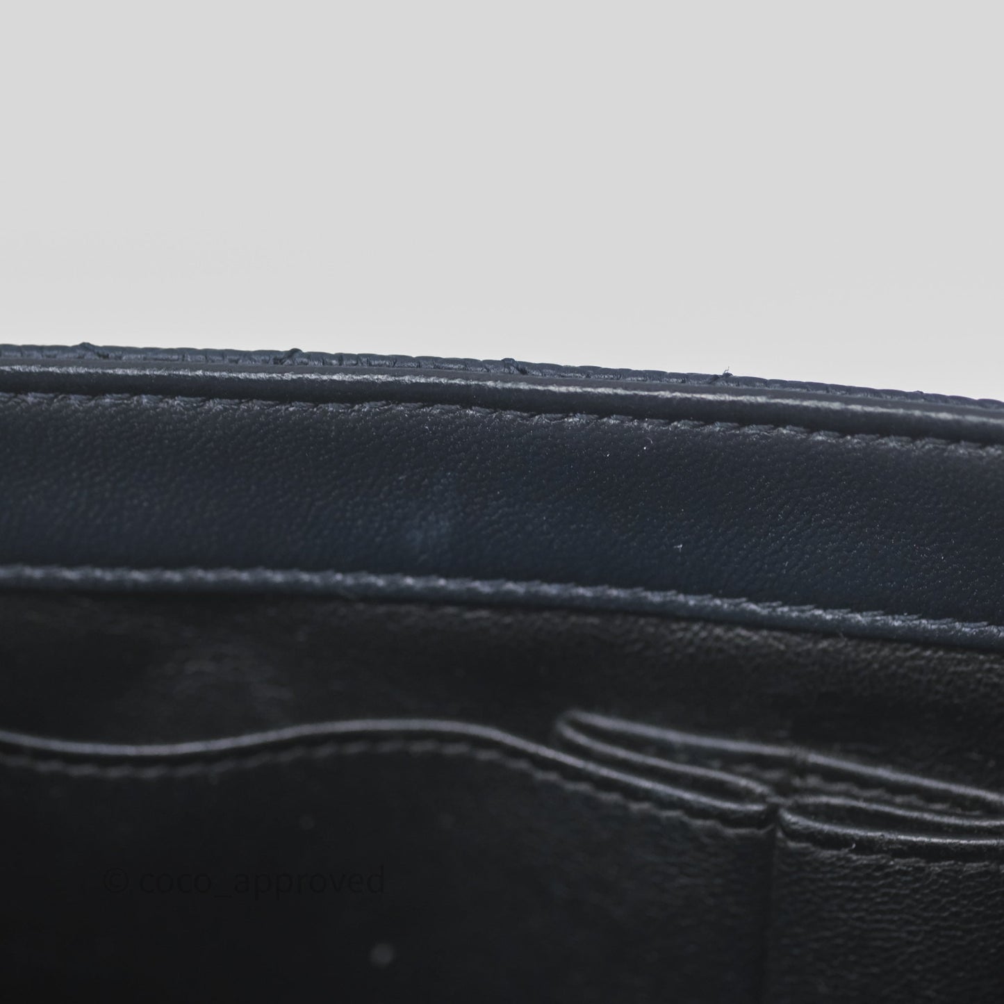 Chanel Small CC Filigree Flap Quilted Navy Black Caviar Aged Gold Hardware