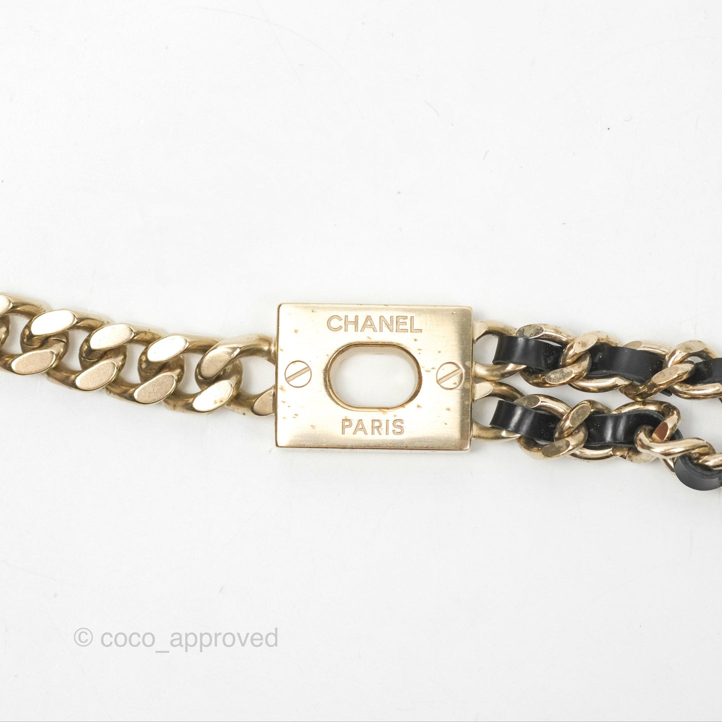 Chanel CC Woven Chain Belt Gold Hardware 17P