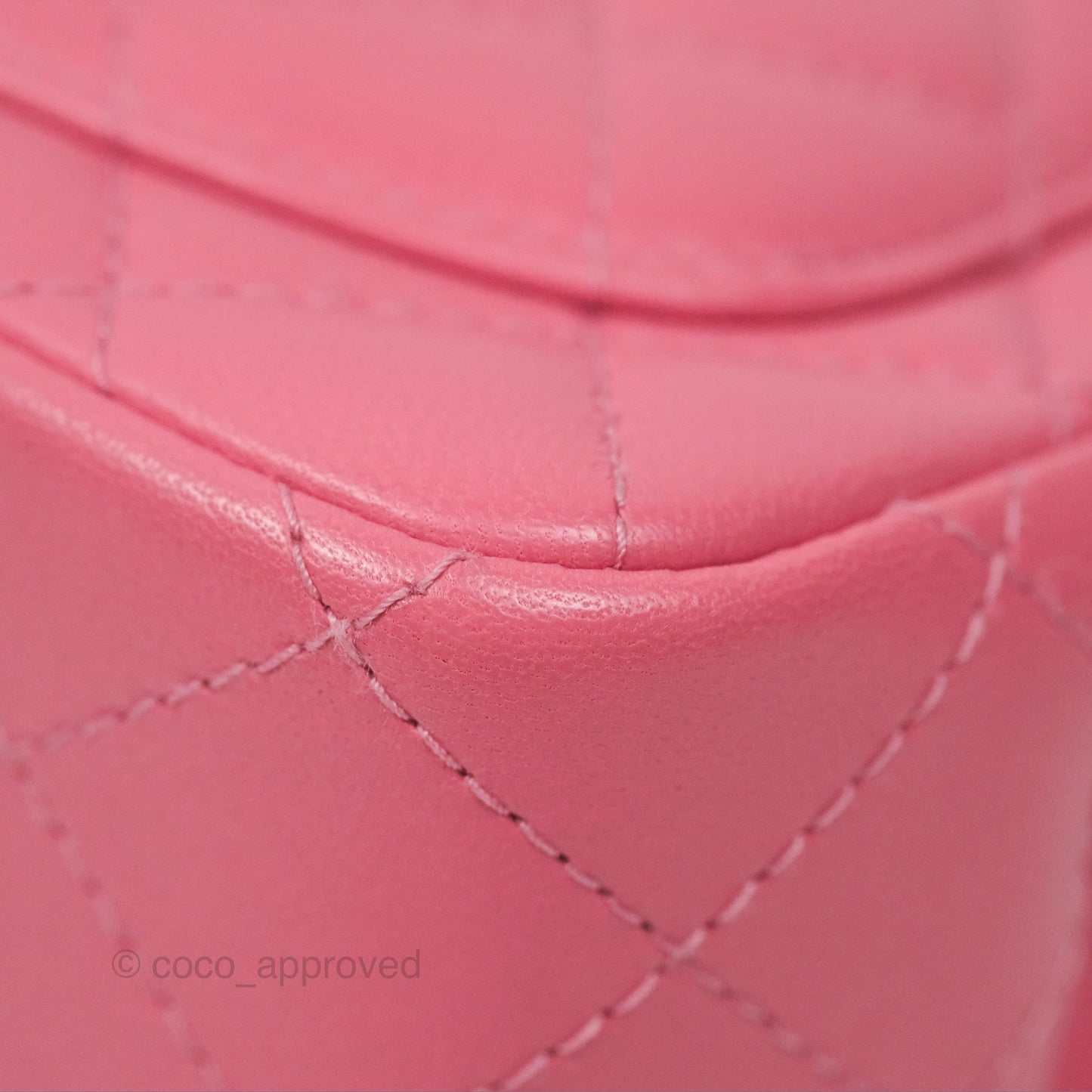Chanel Quilted Mini Square Lambskin Pink Gold Hardware