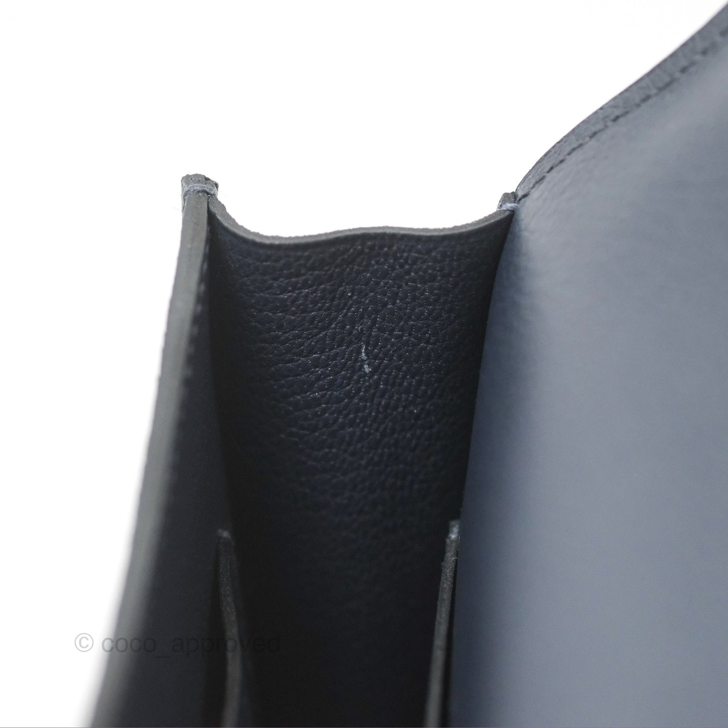 Hermès Constance Slim Wallet Bleu Nuit 2Z Evercolor Palladium Hardware