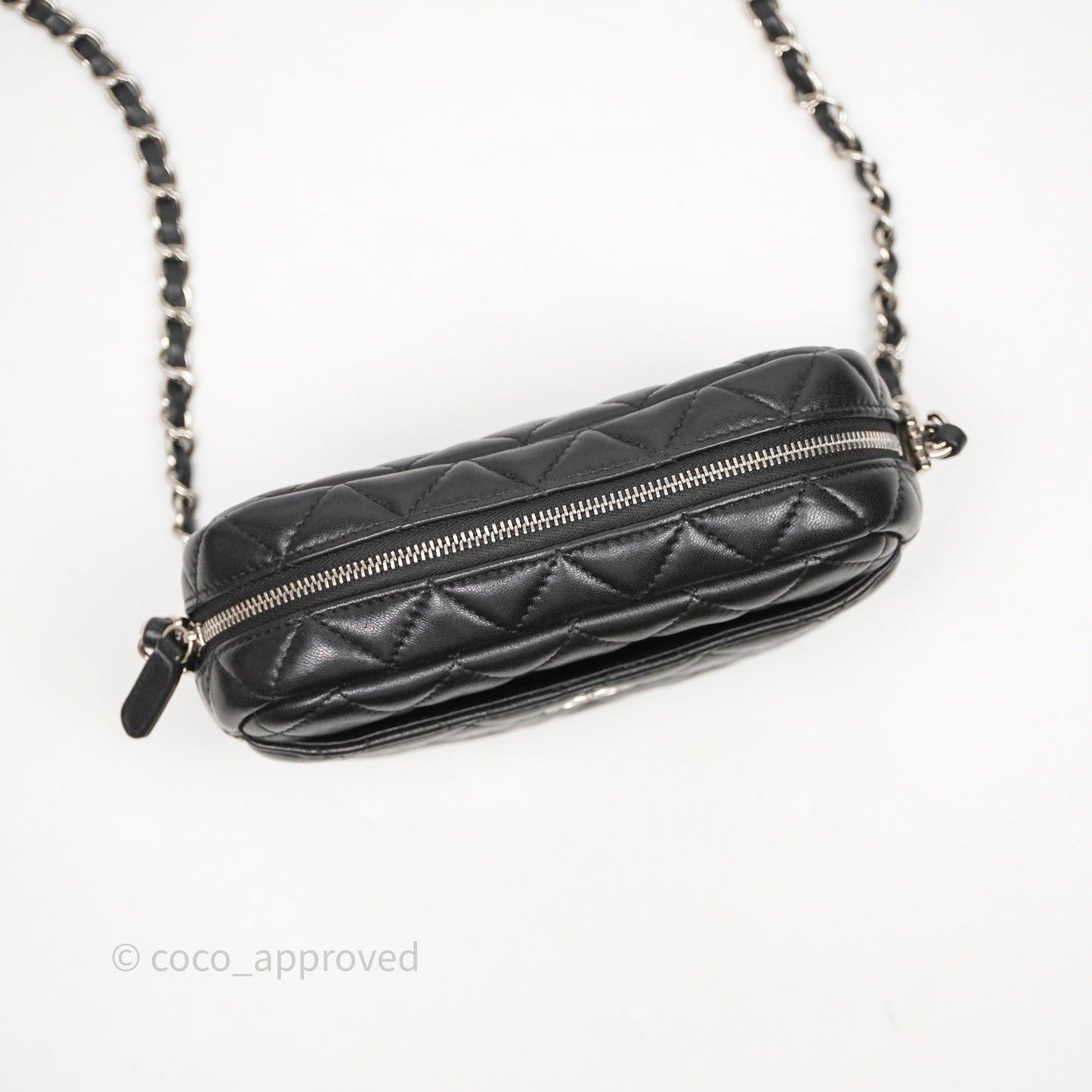 Chanel Camera Case Bag Lambskin Silver Hardware