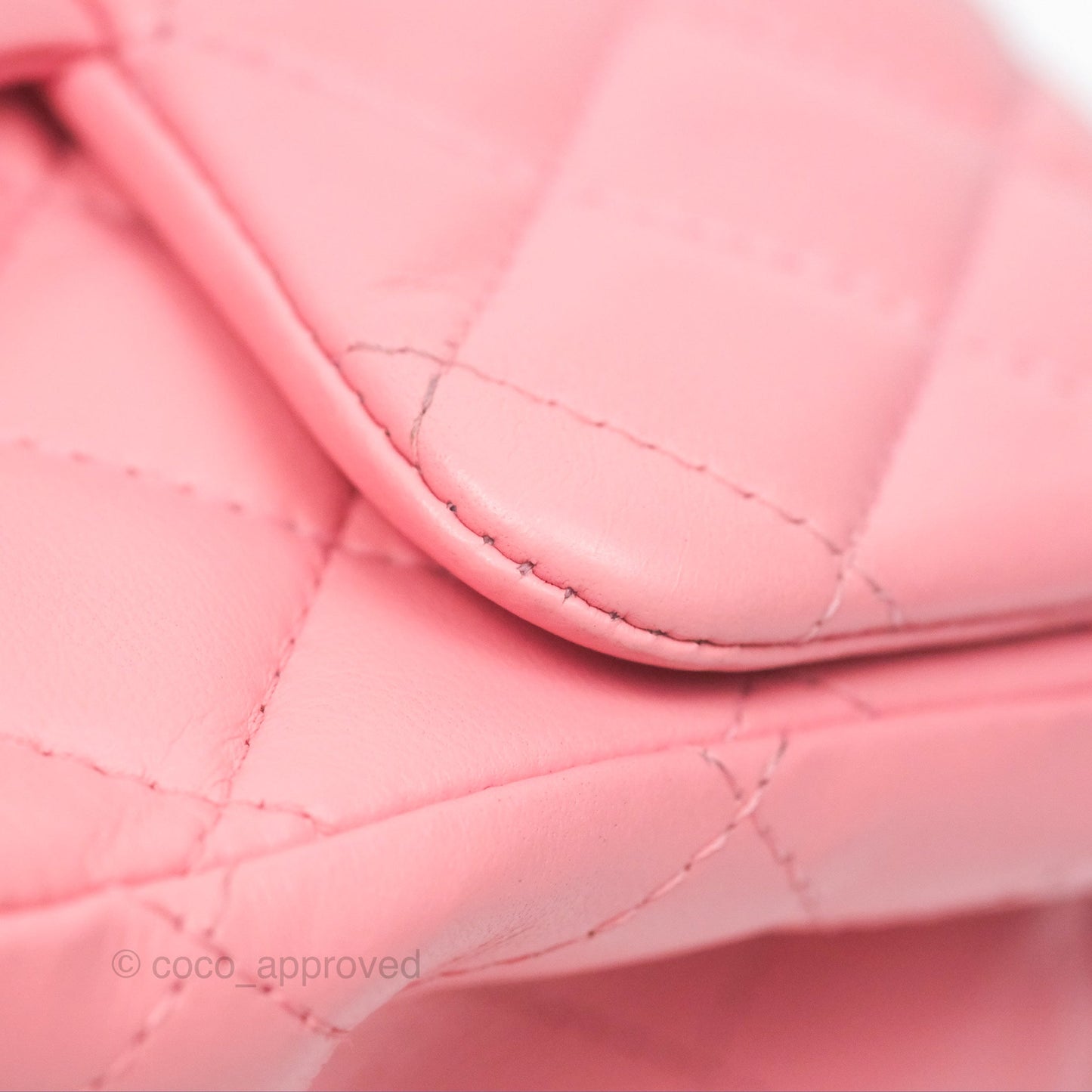 Chanel Mini Square Pink Lambskin Aged Gold Hardware