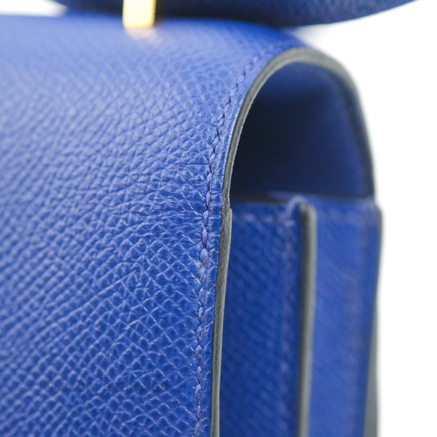 Hermès Constance Mini 18cm Bleu Electric Epsom Gold Hardware