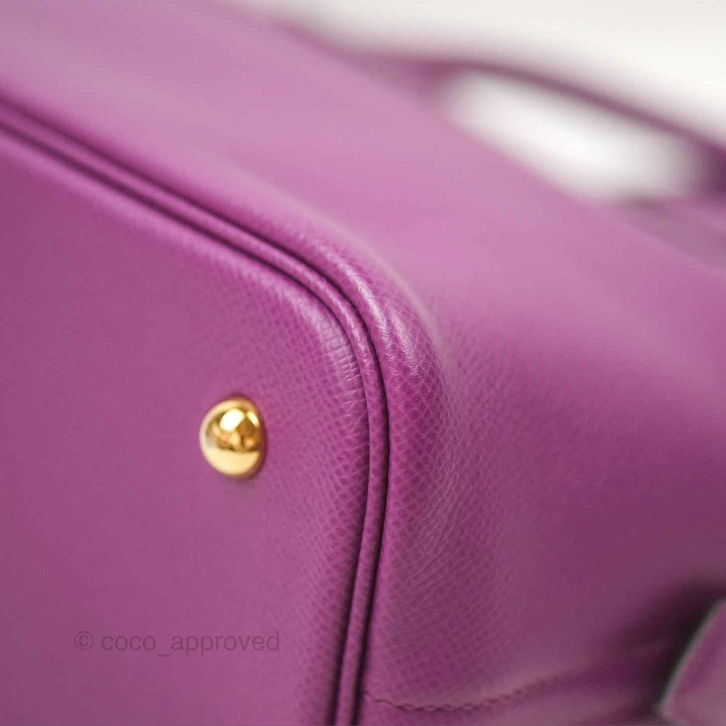 Hermès Bolide 1923 31 Purple Epsom Palladium Hardware
