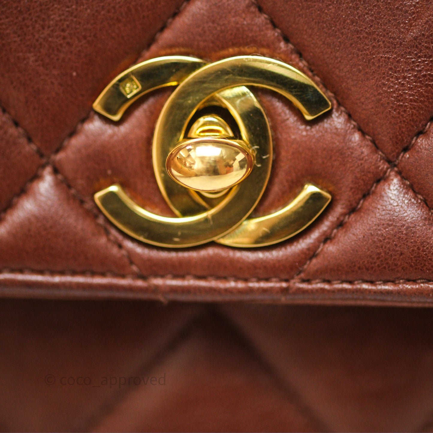 Chanel Vintage CC Duma Backpack Brown Lambskin 24K Gold Hardware