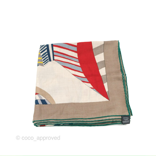 Hermes La Selle Imaginaire Scarf Shawl 140 Cashmere Silk