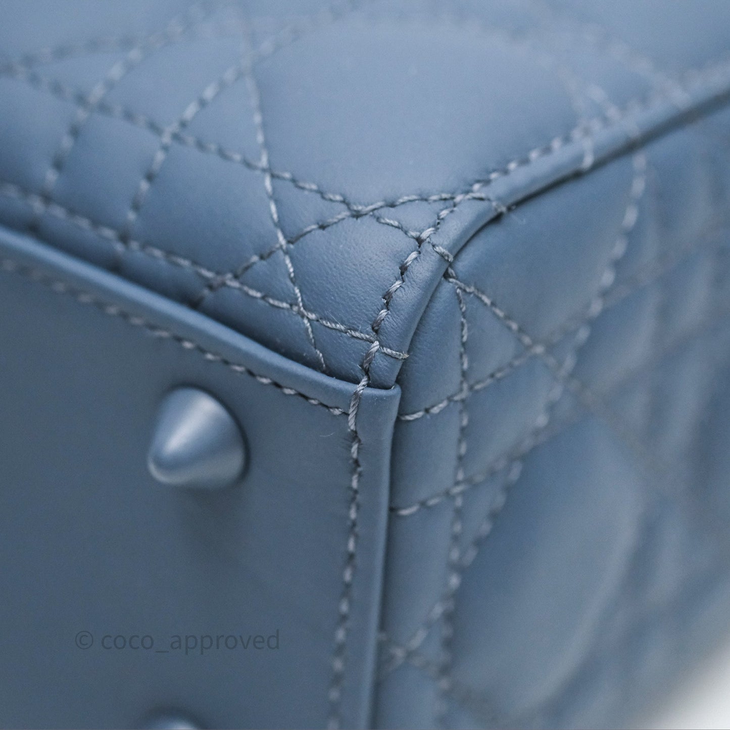 Christian Dior Small My ABCDior Lady Dior UltraMatte Calfskin Cannage Dark Blue