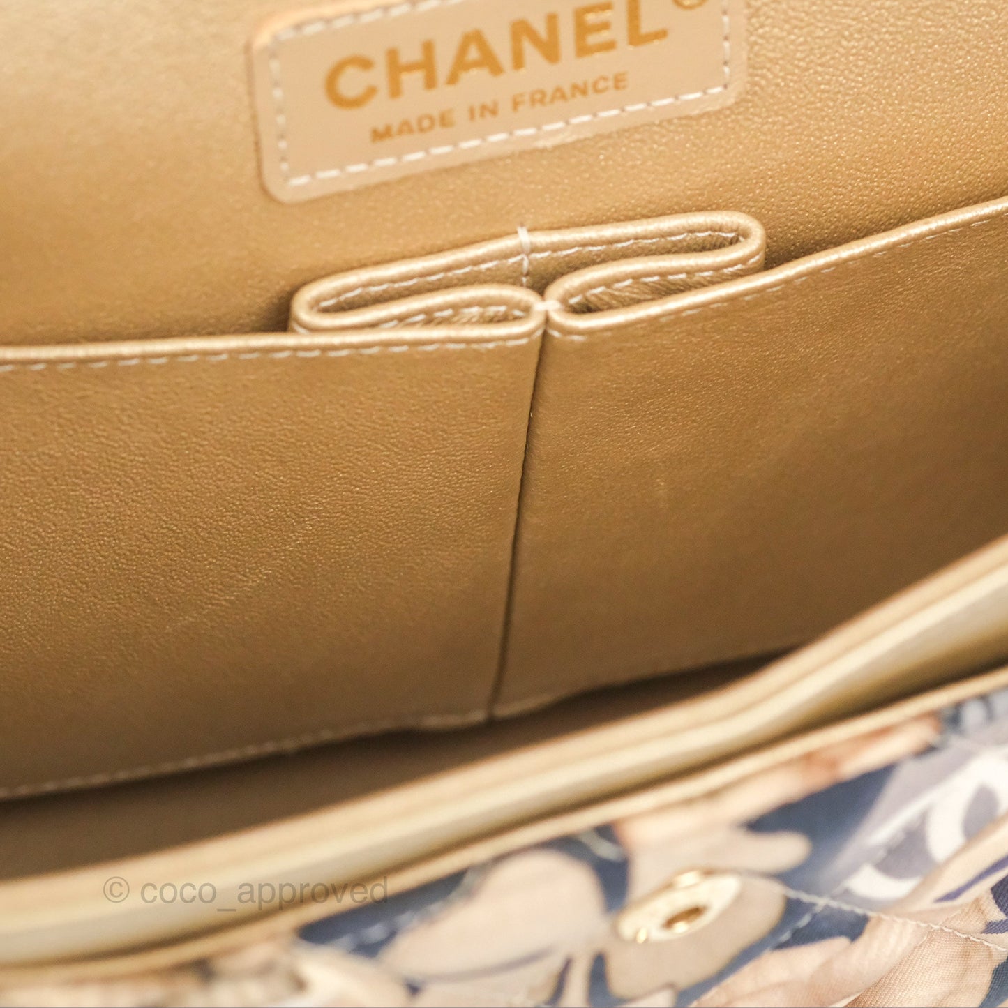 Chanel Cat Emoticon Medium Classic Double Flap Bag Metallic Gold Lambskin Gold Hardware