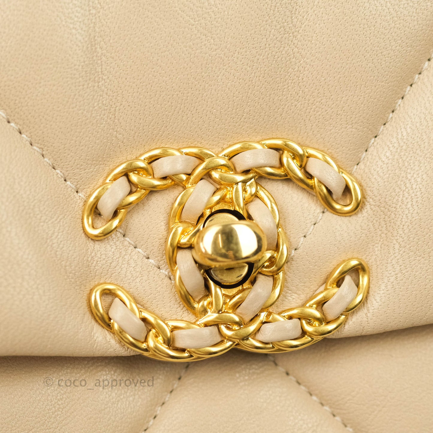 Chanel 19 Small Beige Mixed Hardware