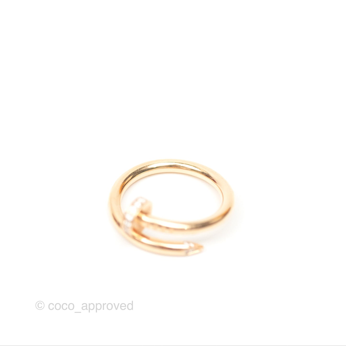Cartier Juste Un Clou Ring Rose Gold Diamonds Size 57