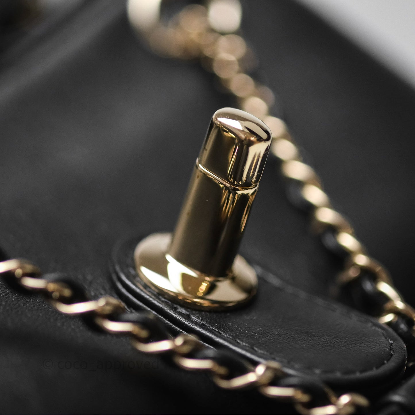 Chanel Quilted Large Duma Drawstring Backpack Black Lambskin Gold Hardware