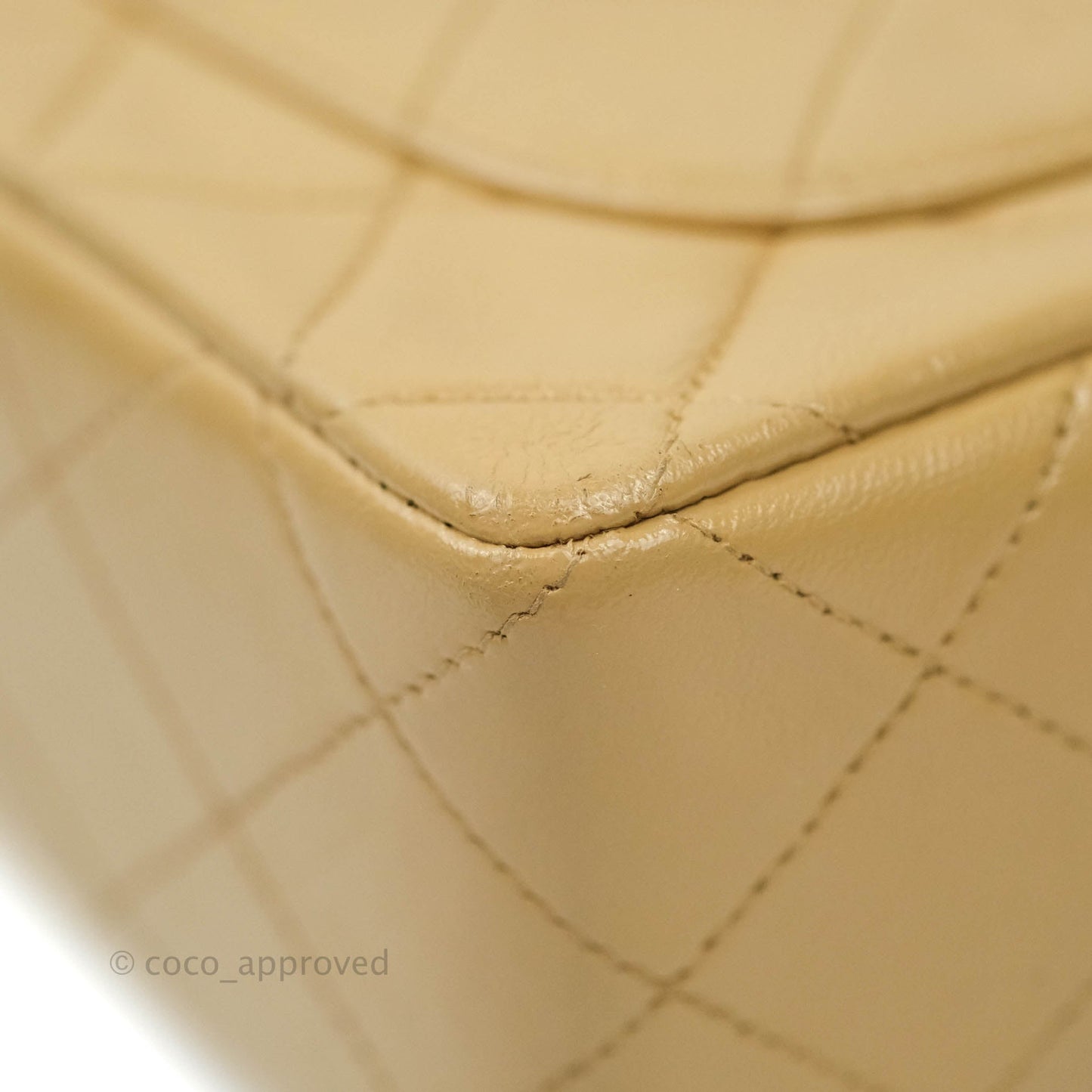 Chanel Mini Square Beige Lambskin 24K Gold Hardware