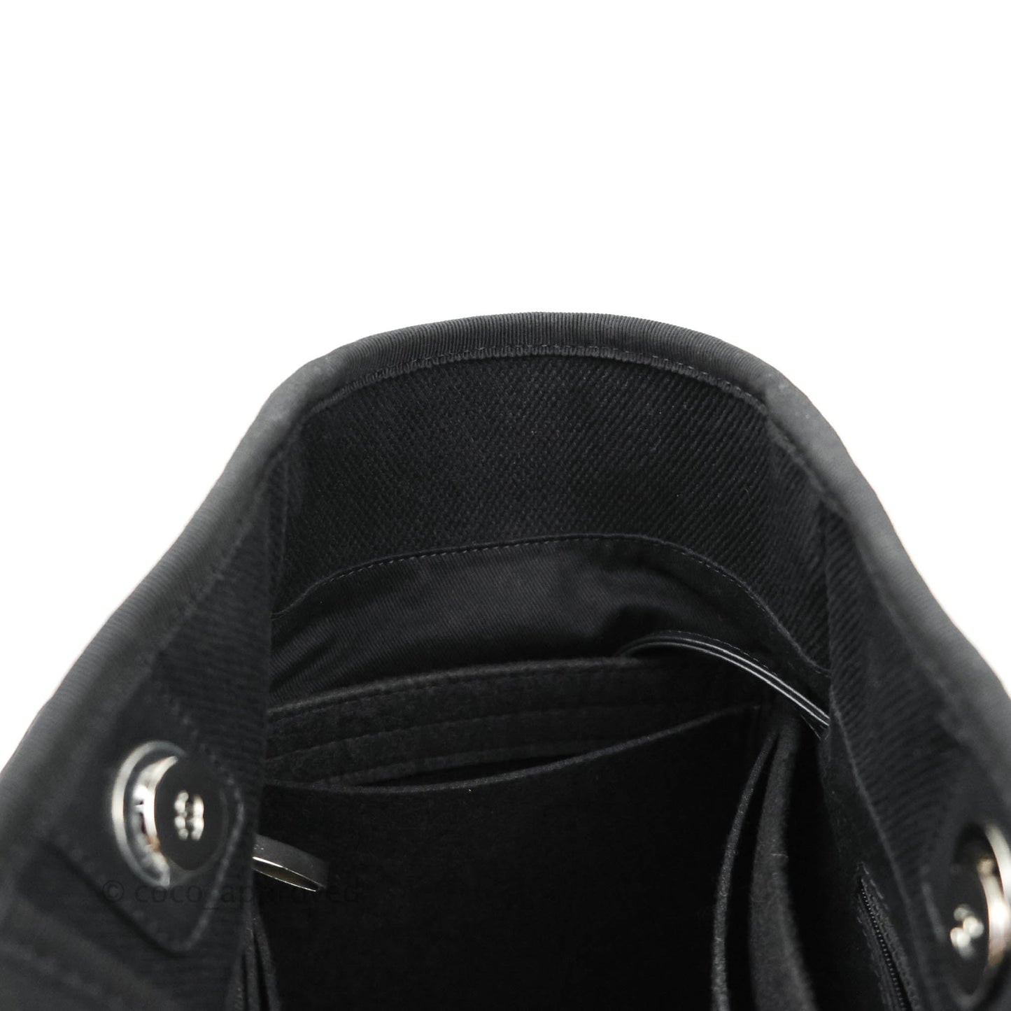 Chanel Medium Deauville Black Canvas Imitation Pearl