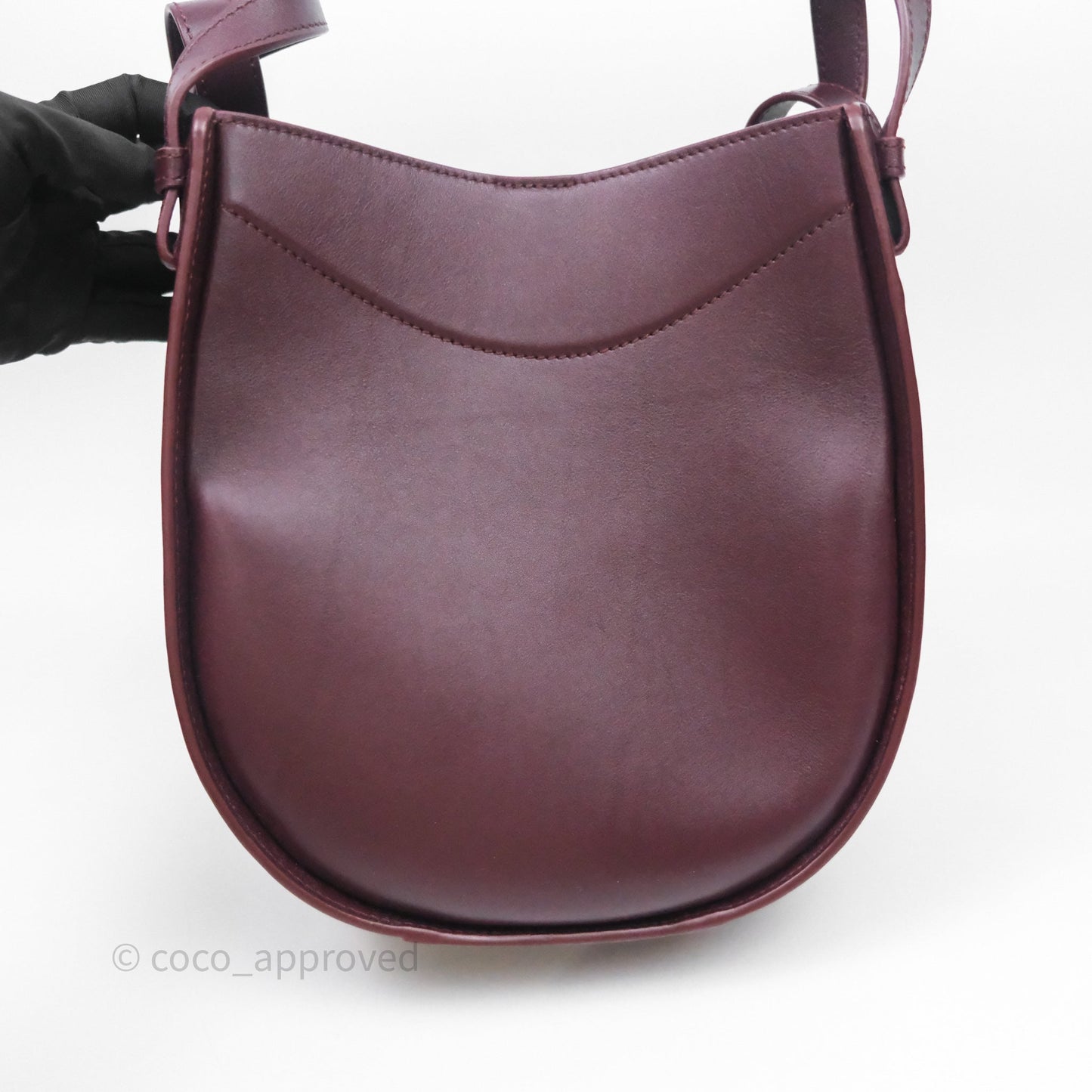 Loewe Hammock Slice Dark Red Bag Gold Hardware