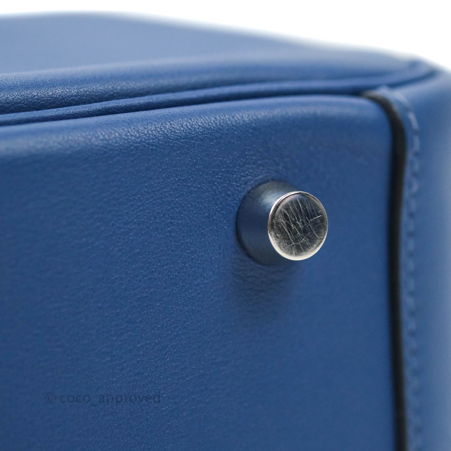 Hermès Lindy 26 Tressage de Cuir Swift Bleu Brighton Palladium Hardware