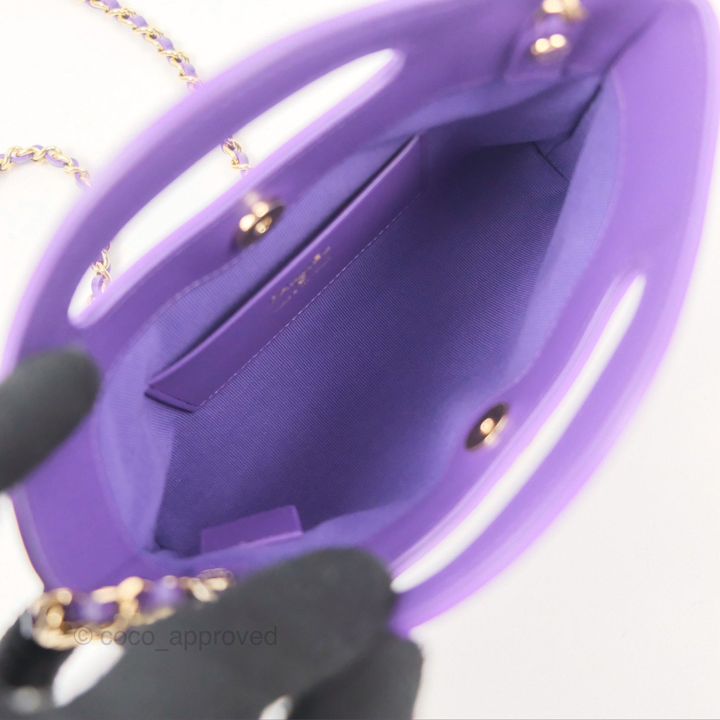 Chanel Nano 31 Purple Gold Hardware 24C