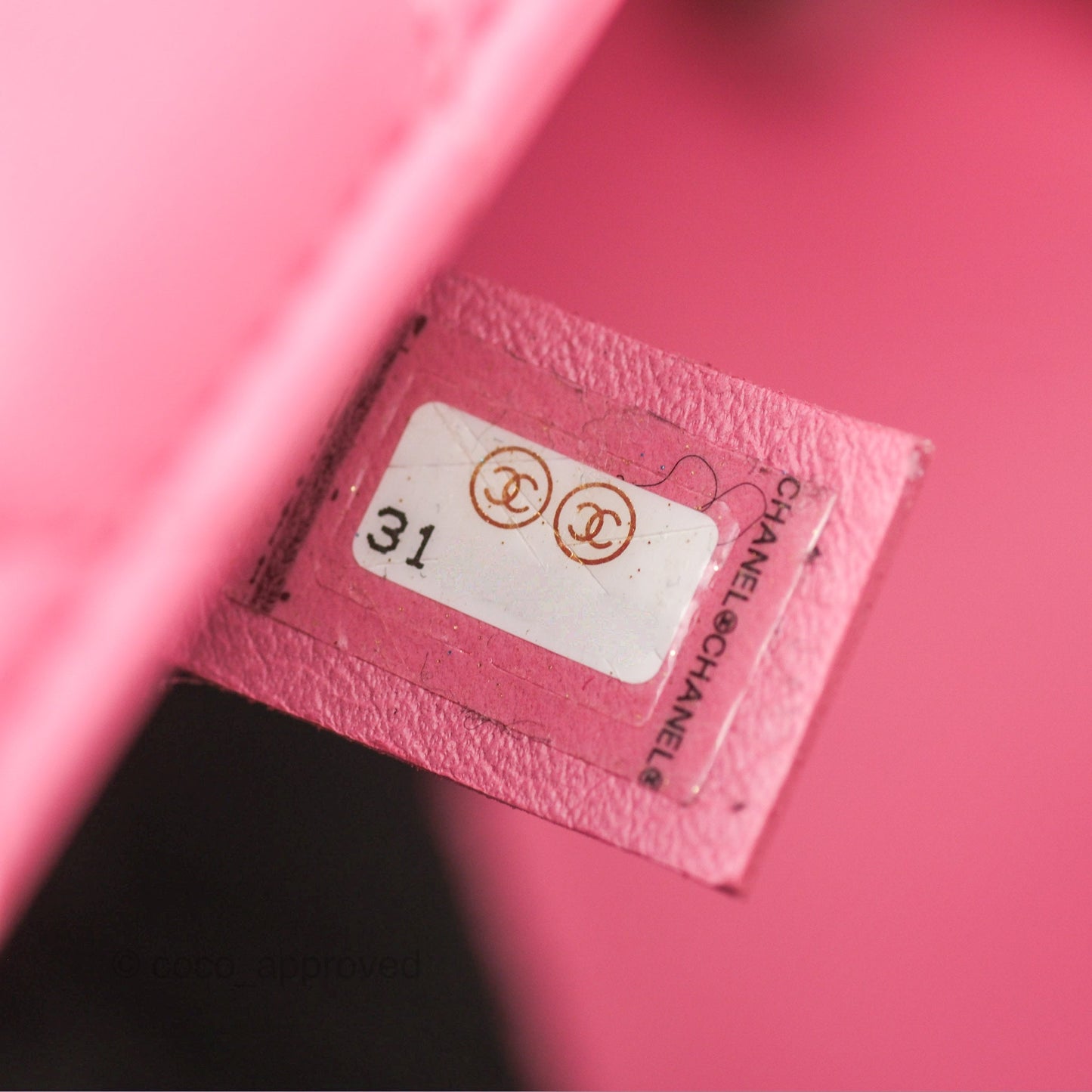 Chanel Mini Pearl Samba Square Flap Pink Lambskin Aged Gold Hardware 21P