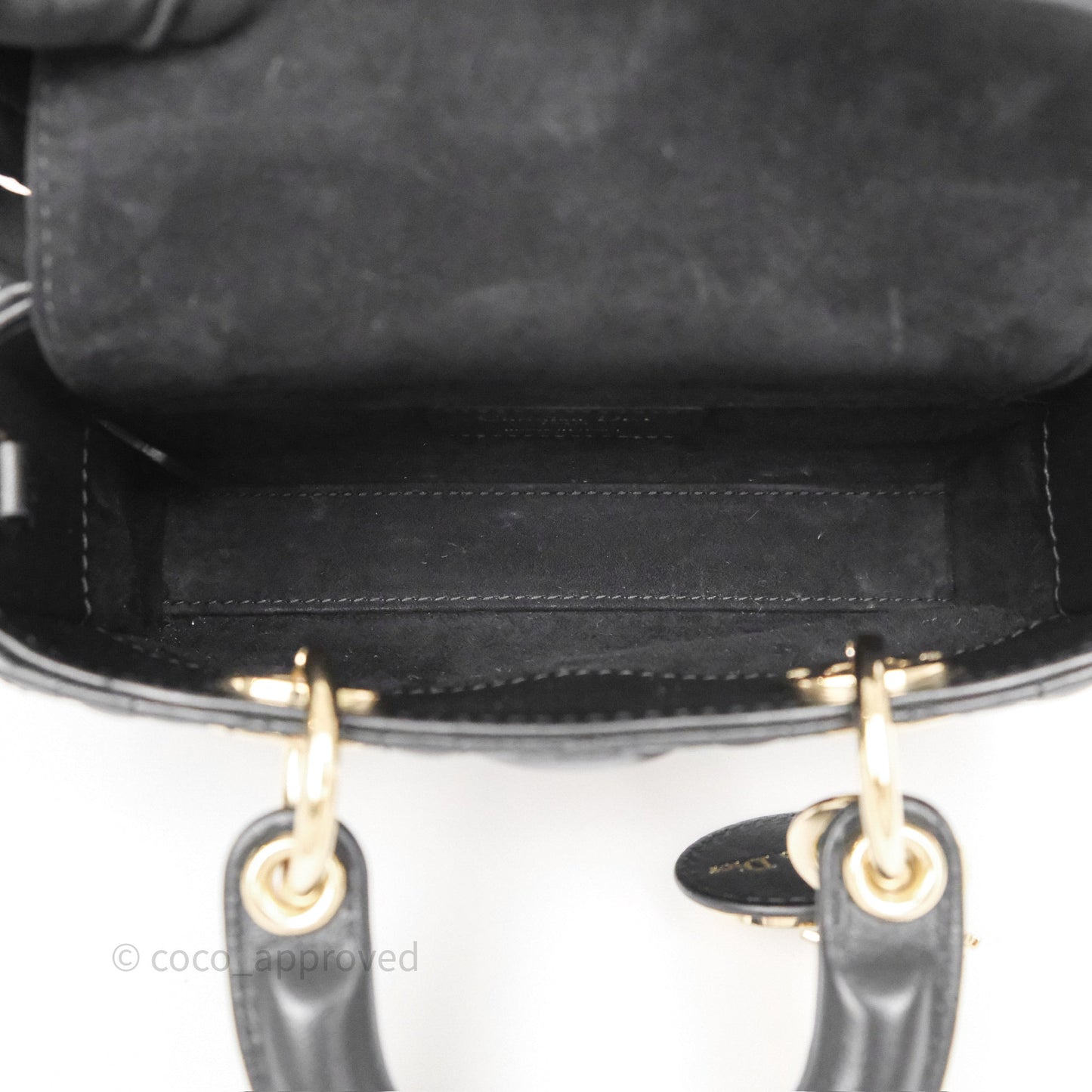 Christian Dior Lady D-Joy Micro Bag Antique Black Lambskin