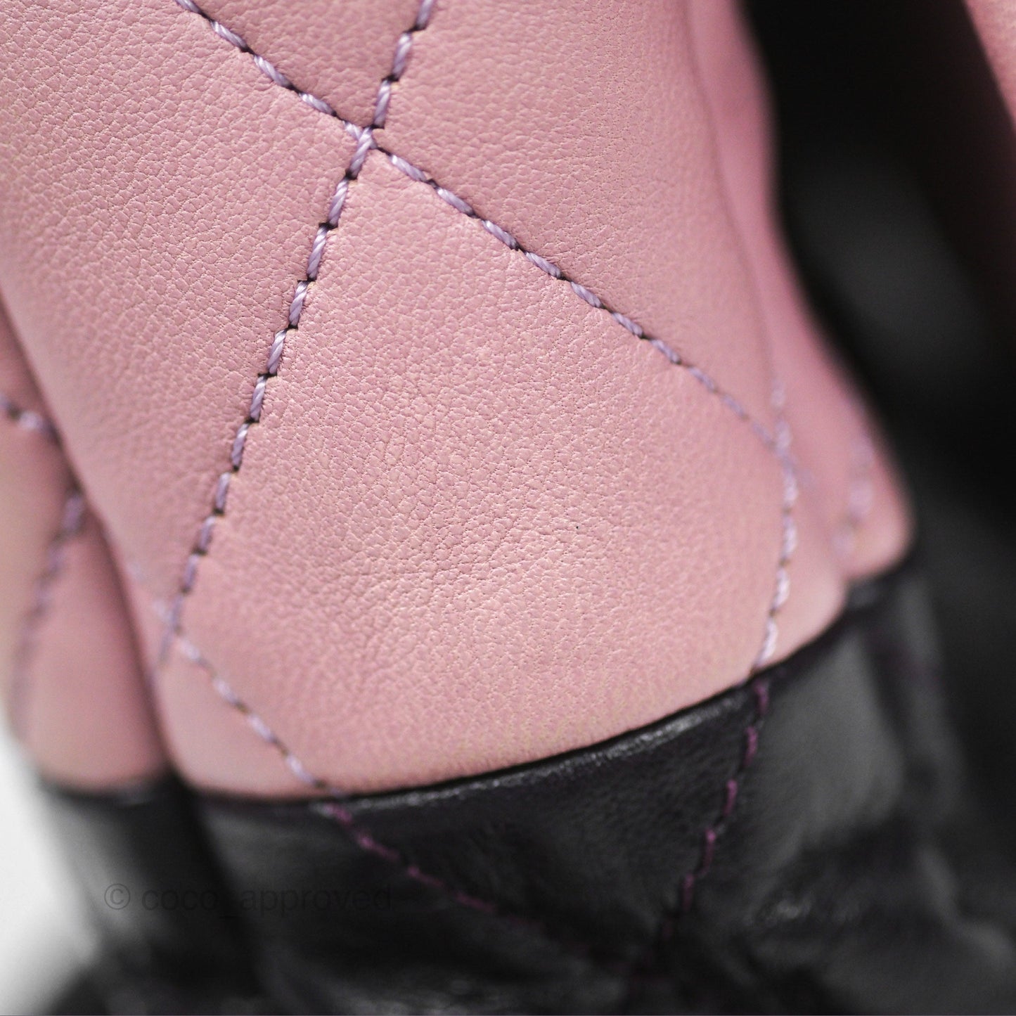 Chanel Medium Bicolor CC Chain Flap Pink/Black Lambskin Silver Hardware