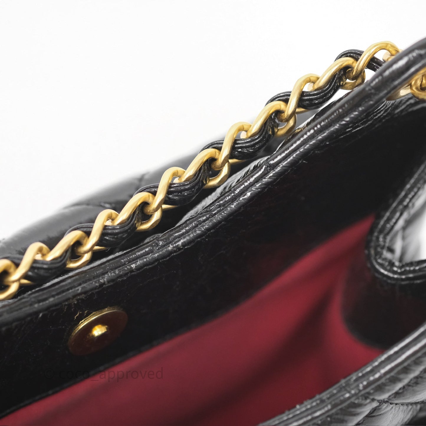 Chanel Small Hobo Black Shiny Crumpled Calfskin Aged Gold Hardware 23C