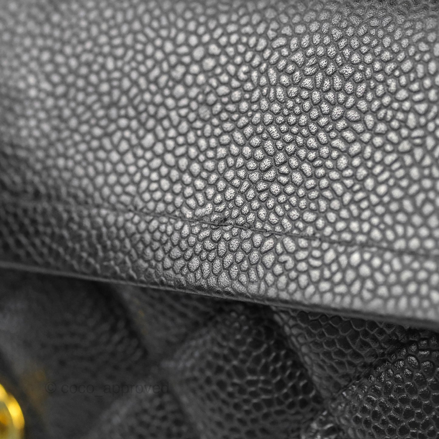 Chanel Vintage Classic Small S/M Flap Black Caviar 24K Gold Hardware
