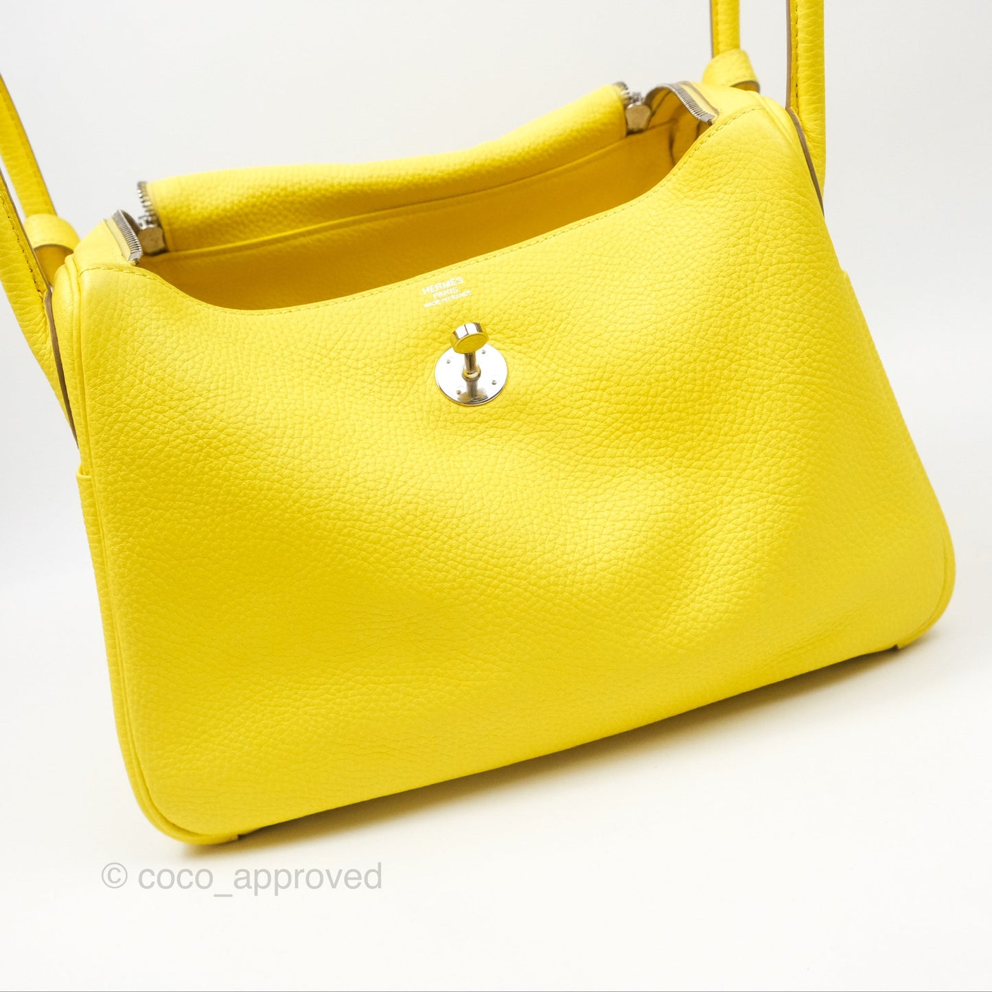 Hermès Lindy 30 Celemence Lime 9R Palladium Hardware