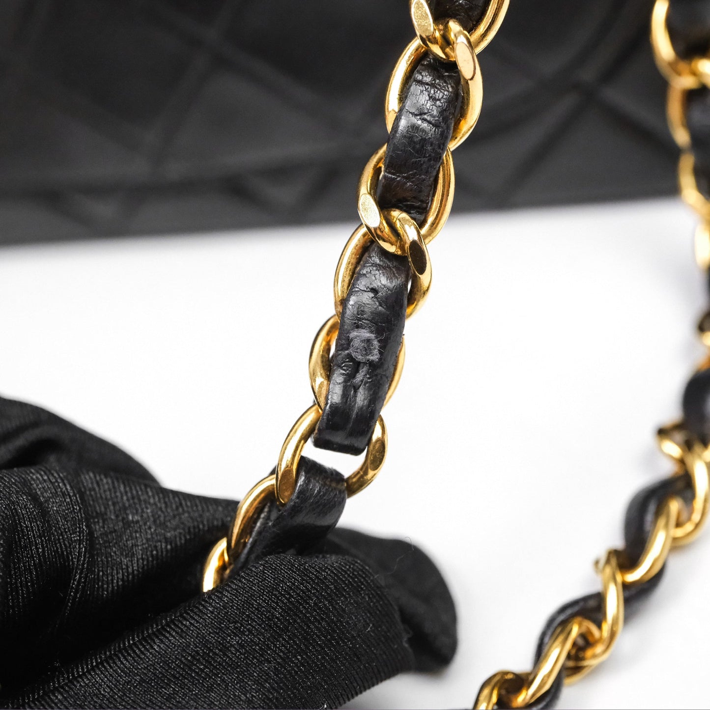 Chanel Vintage Lambskin Small Double Flap Bag Black Gold Hardware