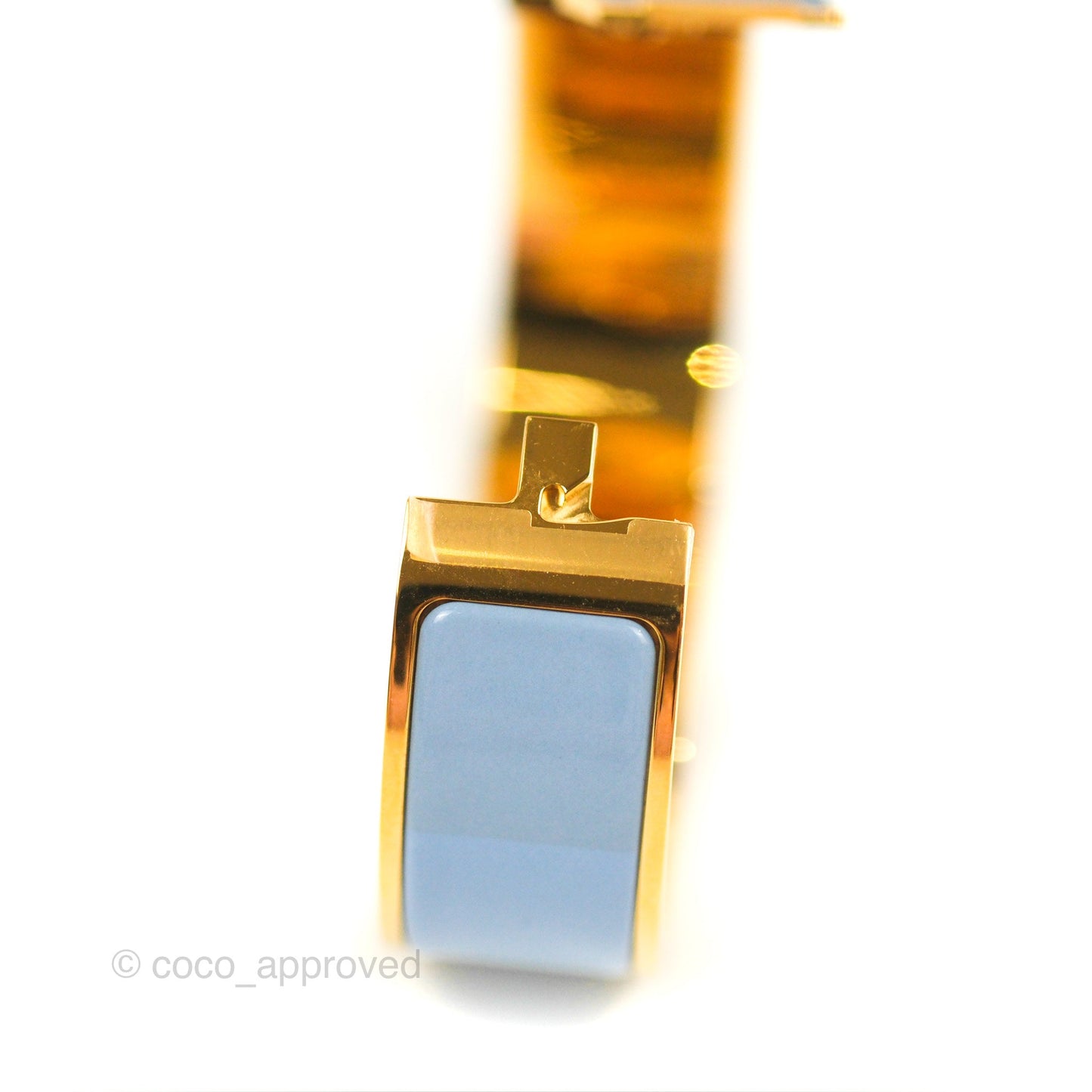 Hermès Clic Clac H Rainbow Bracelet Blue Gold Hardware PM