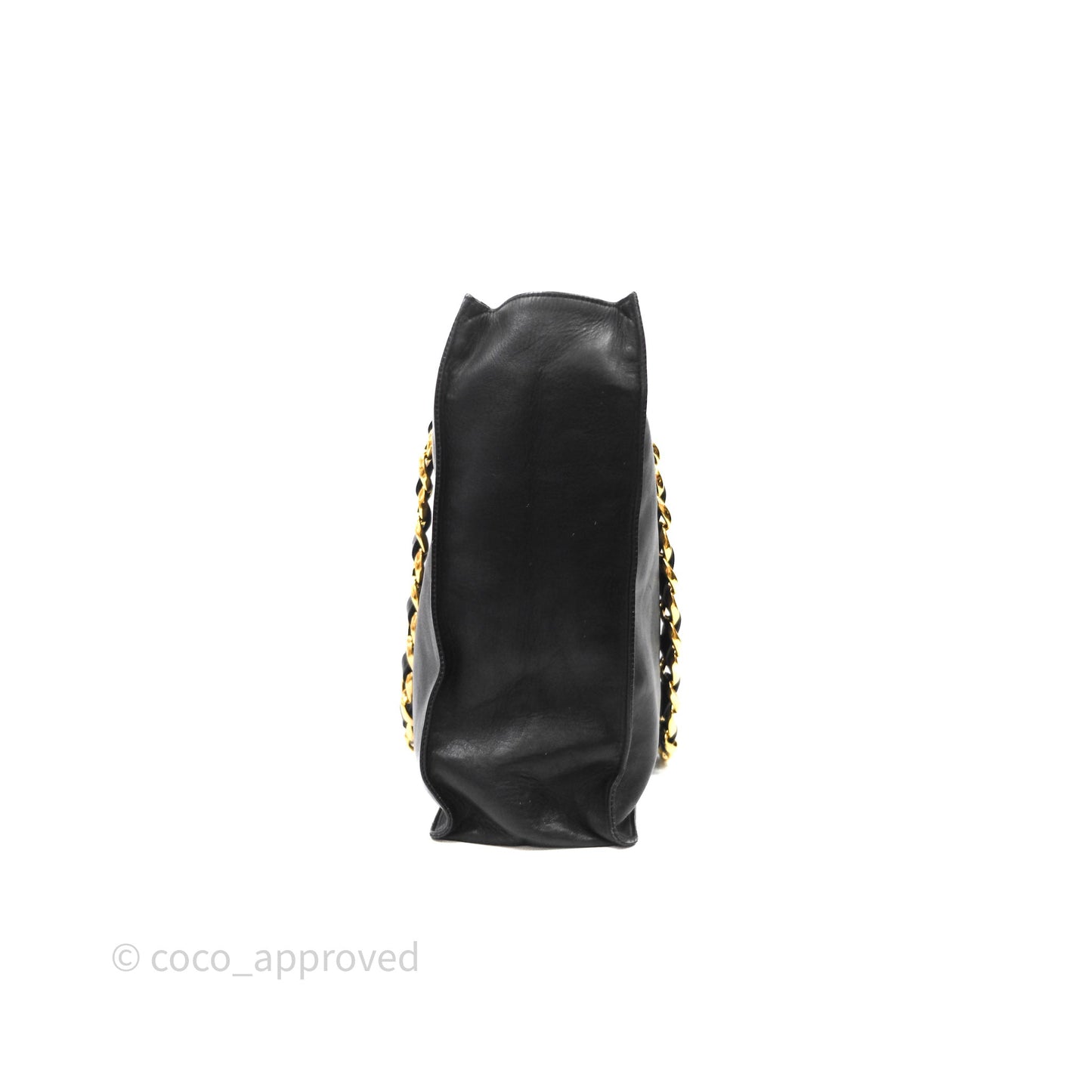 Chanel Vintage Shoulder Bag Black Calfskin Gold Hardware