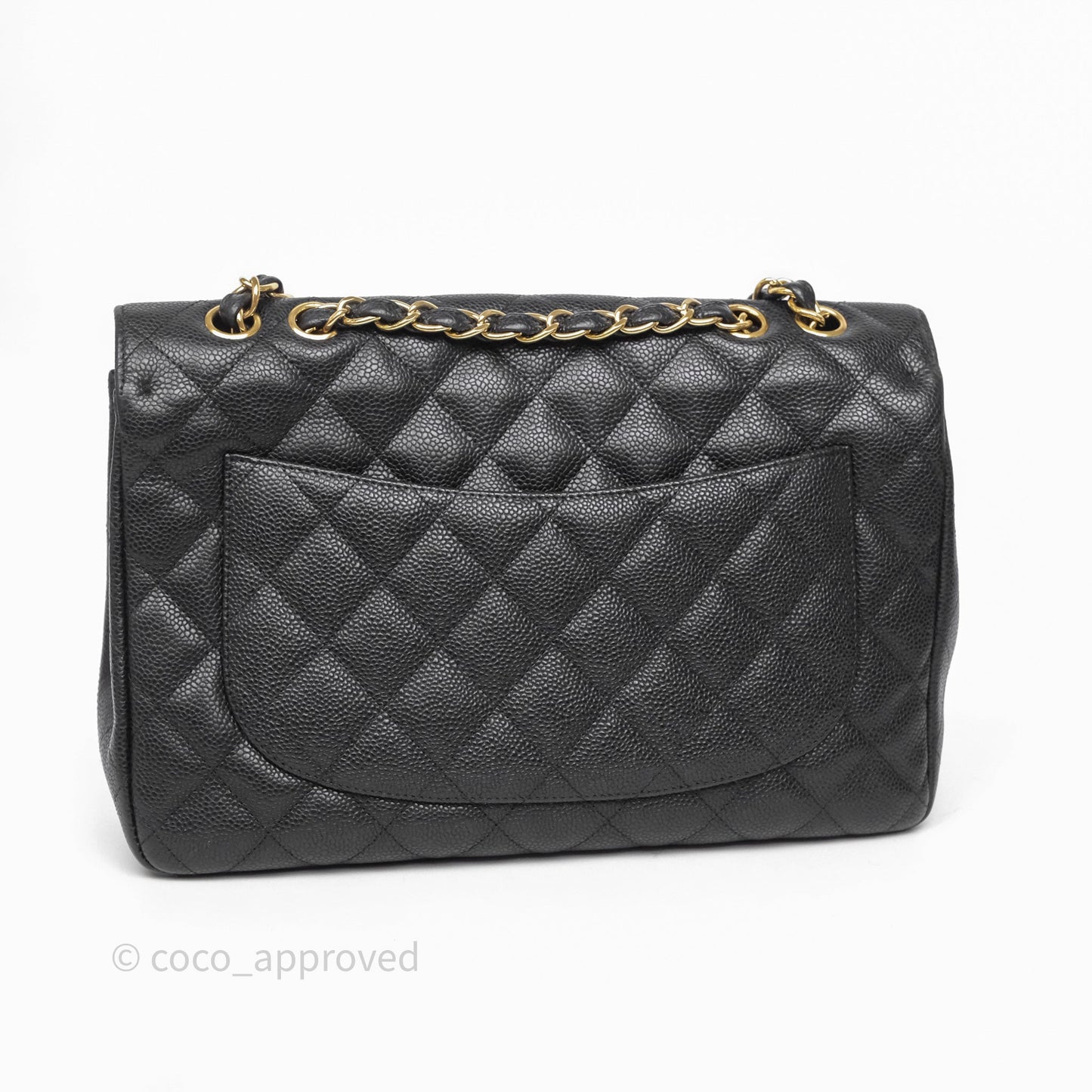 Chanel Jumbo Single Flap Black Caviar Gold Hardware⁣⁣
