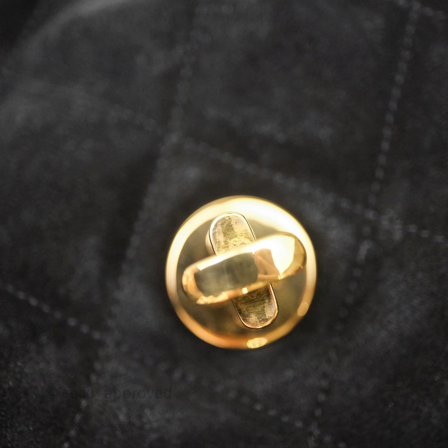 Chanel Vintage Quilted Suede CC Backpack Black Gold Hardware