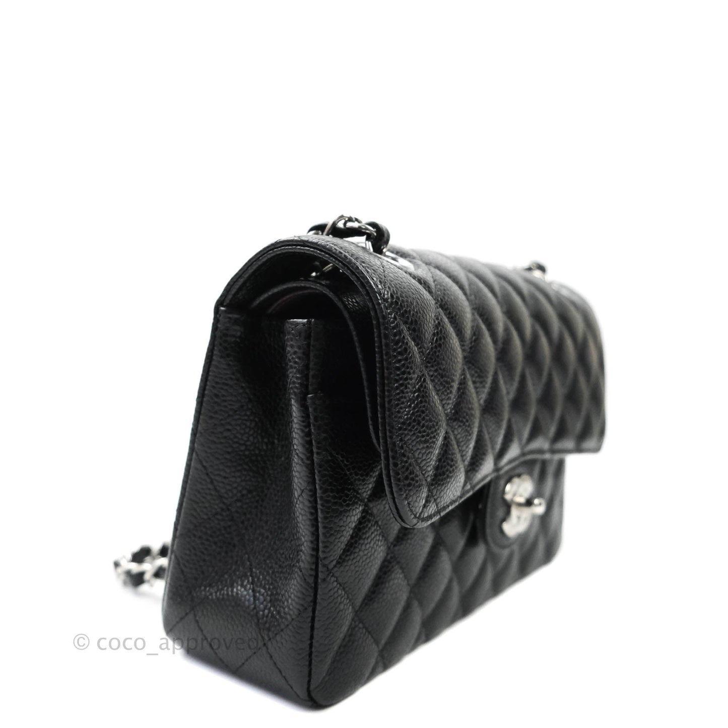 Chanel Classic Small S/M Flap Black Caviar Silver Hardware