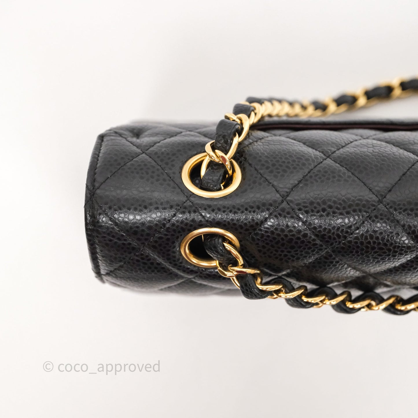 Chanel Classic M/L Medium Flap Quilted Black Caviar Gold Hardware