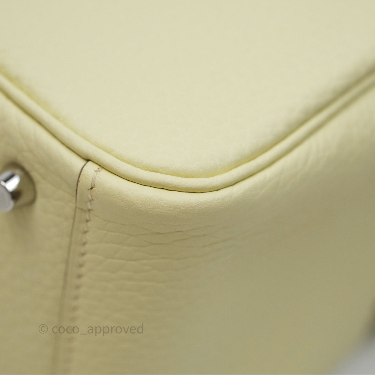 Hermès Mini Lindy II 20 Jaune Milton Clemence Palladium Hardware