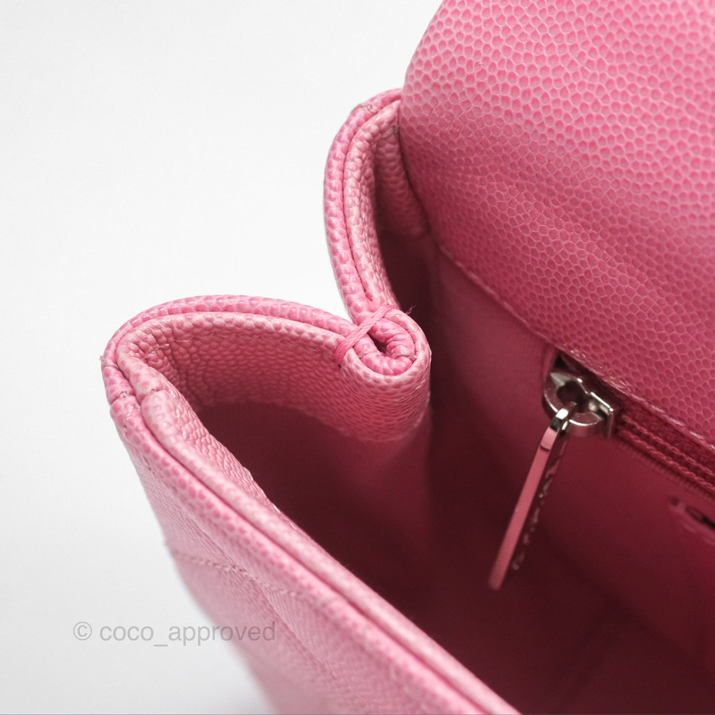 Chanel Mini Flap Bag Pink Ombre Caviar Pink Lacquered Metal Hardware 24C