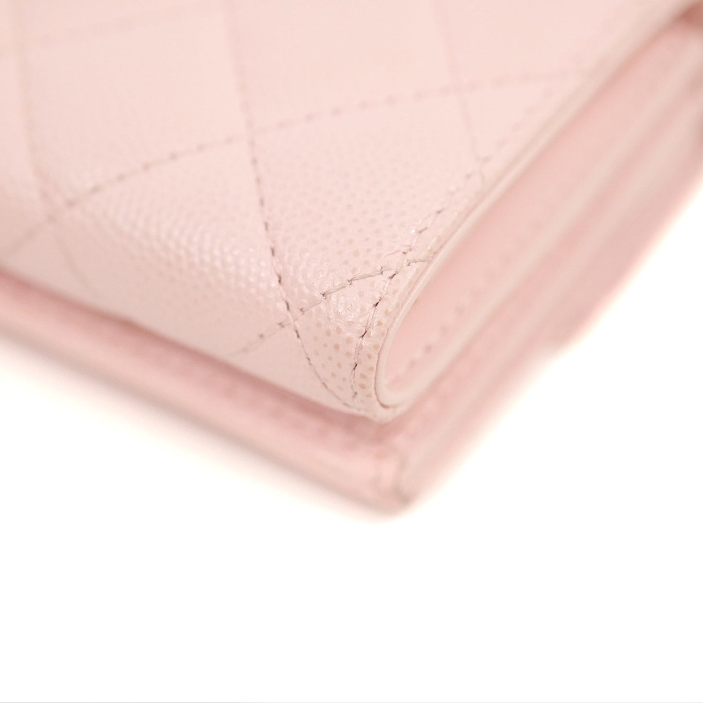 Chanel Quilted Small Classic Flap Trifold Wallet Pink Caviar Gold Hardware