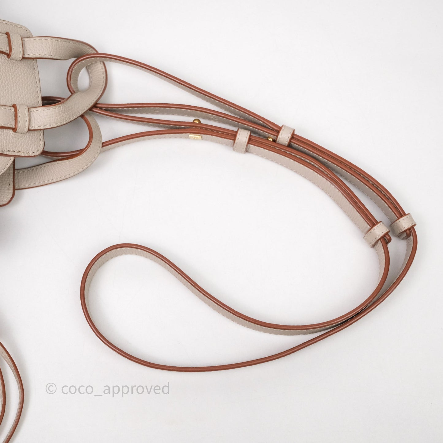 Loewe Mini Hammock Drawstring Light Ghost Calfskin