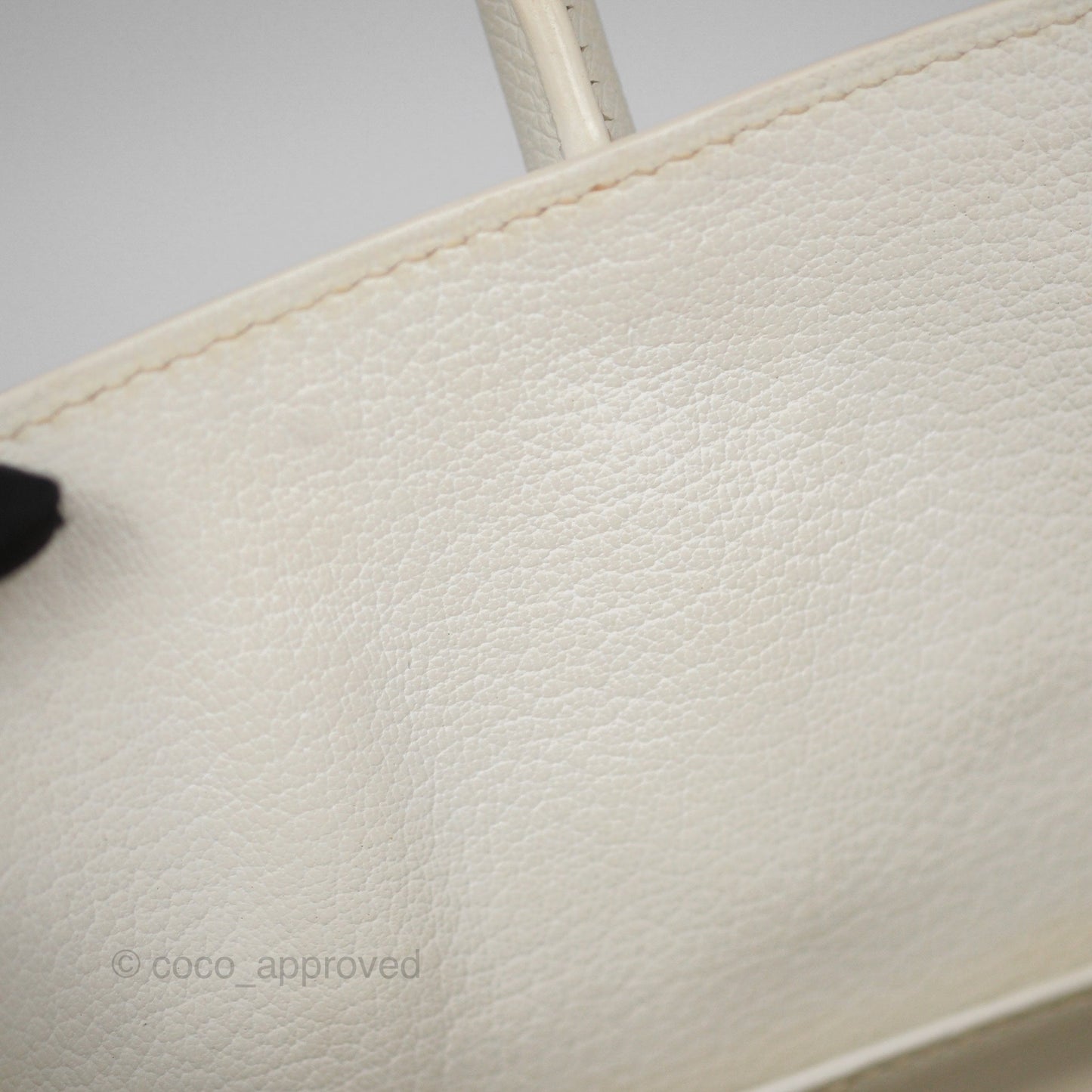 Hermès Birkin 30 Retourne White Epsom Palladium Hardware