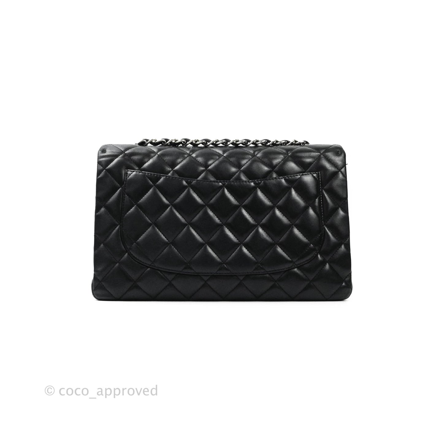 Chanel Jumbo Single Flap Black Lambskin Silver Hardware⁣⁣