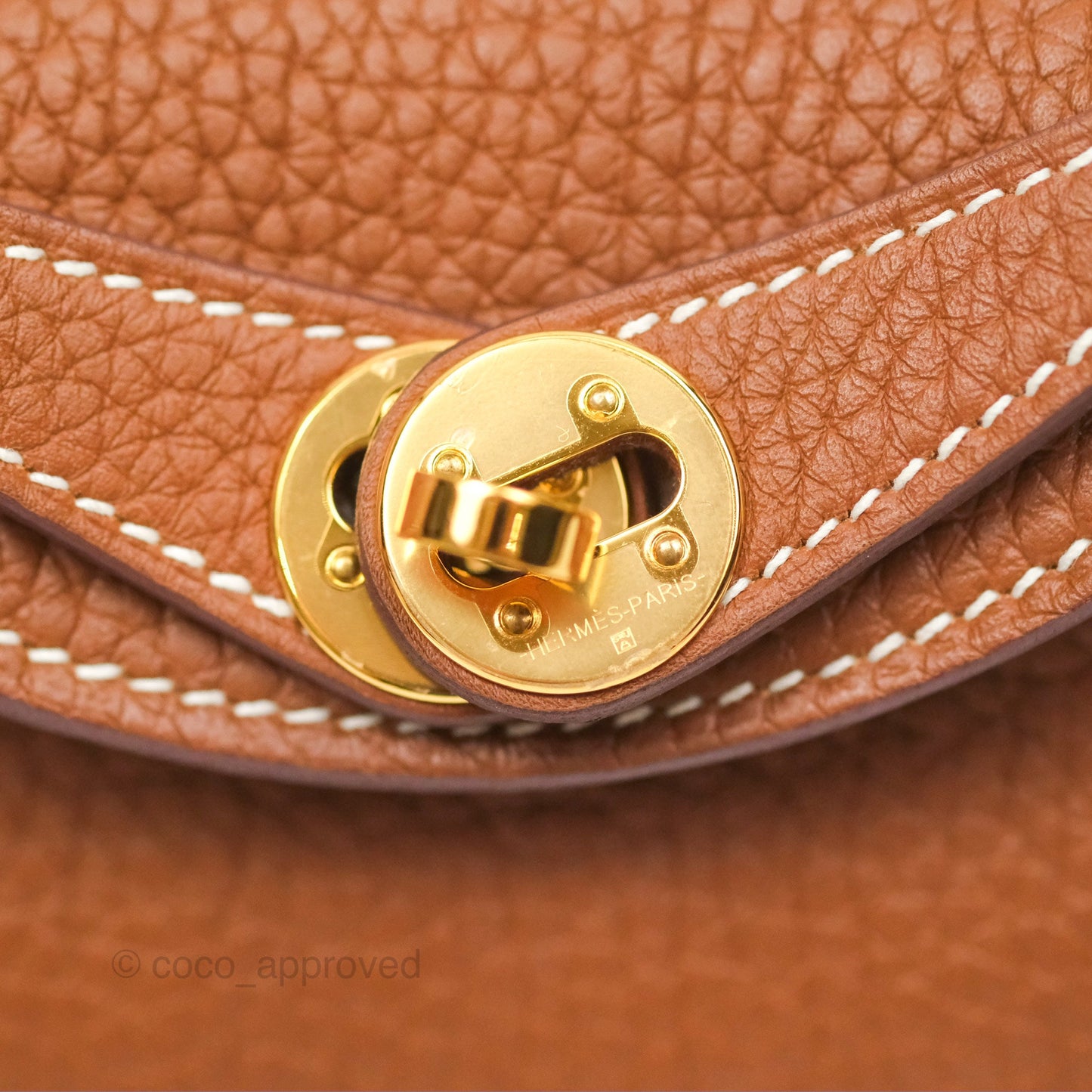 Hermès Mini Lindy 20 Gold Clemence Gold Hardware
