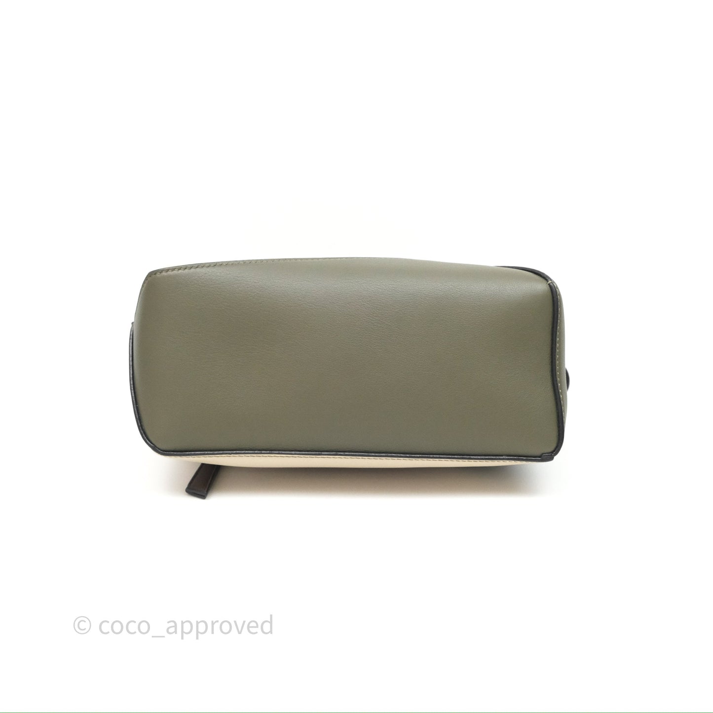 Loewe Small Puzzle Edge Bag Laurel Green/Light Oat Calfskin