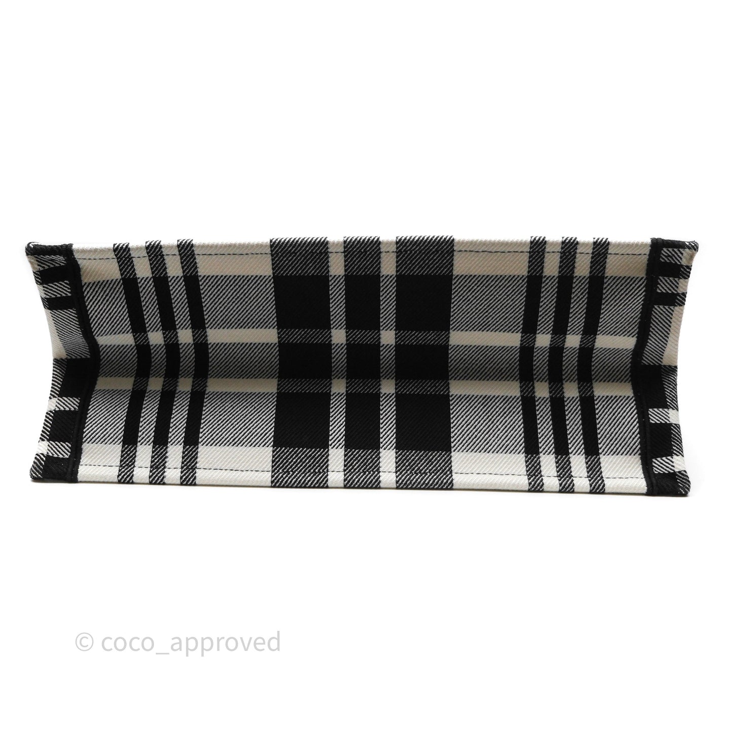 Christian Dior Large Check'n'Dior Book Tote Black/ White Canvas