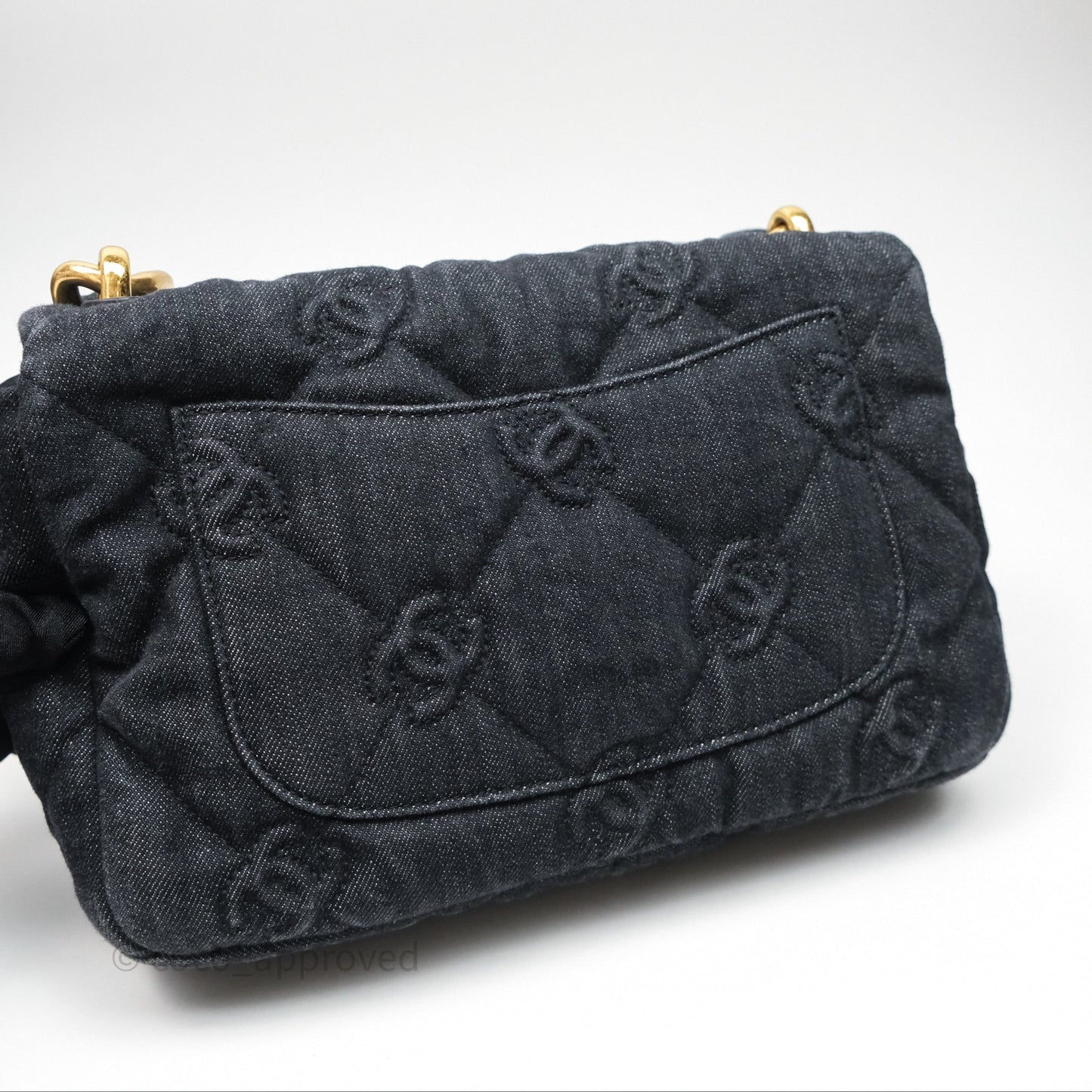 Chanel Medium Funky Town Flap Denim Aged Gold Hardware 22S
